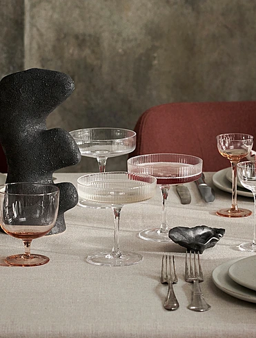 Набор из 2 бокалов для шампанского и мартини Ripple, 150 мл