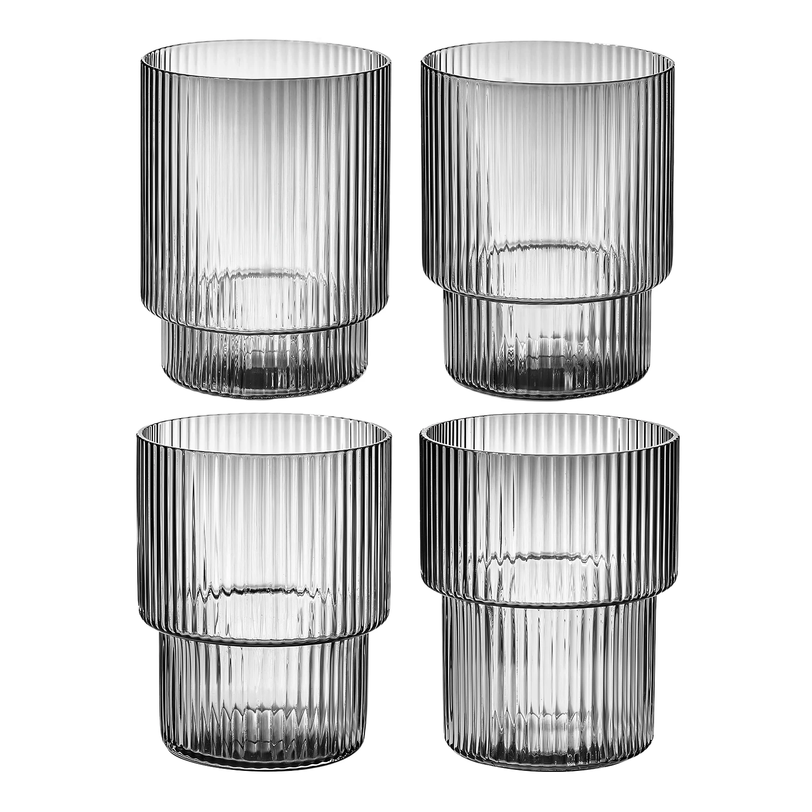 Набор из 4 стаканов для воды Ripple, 200 мл