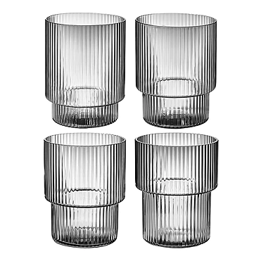 Набор из 4 стаканов для воды Ripple, 200 мл