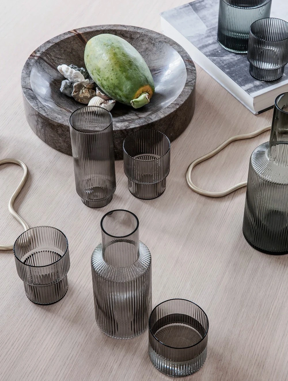 Набор из 4 стаканов для воды Ripple, 200 мл