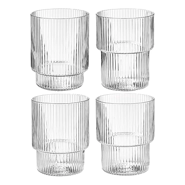 Набор из 4 стаканов для воды Ripple, 200 мл