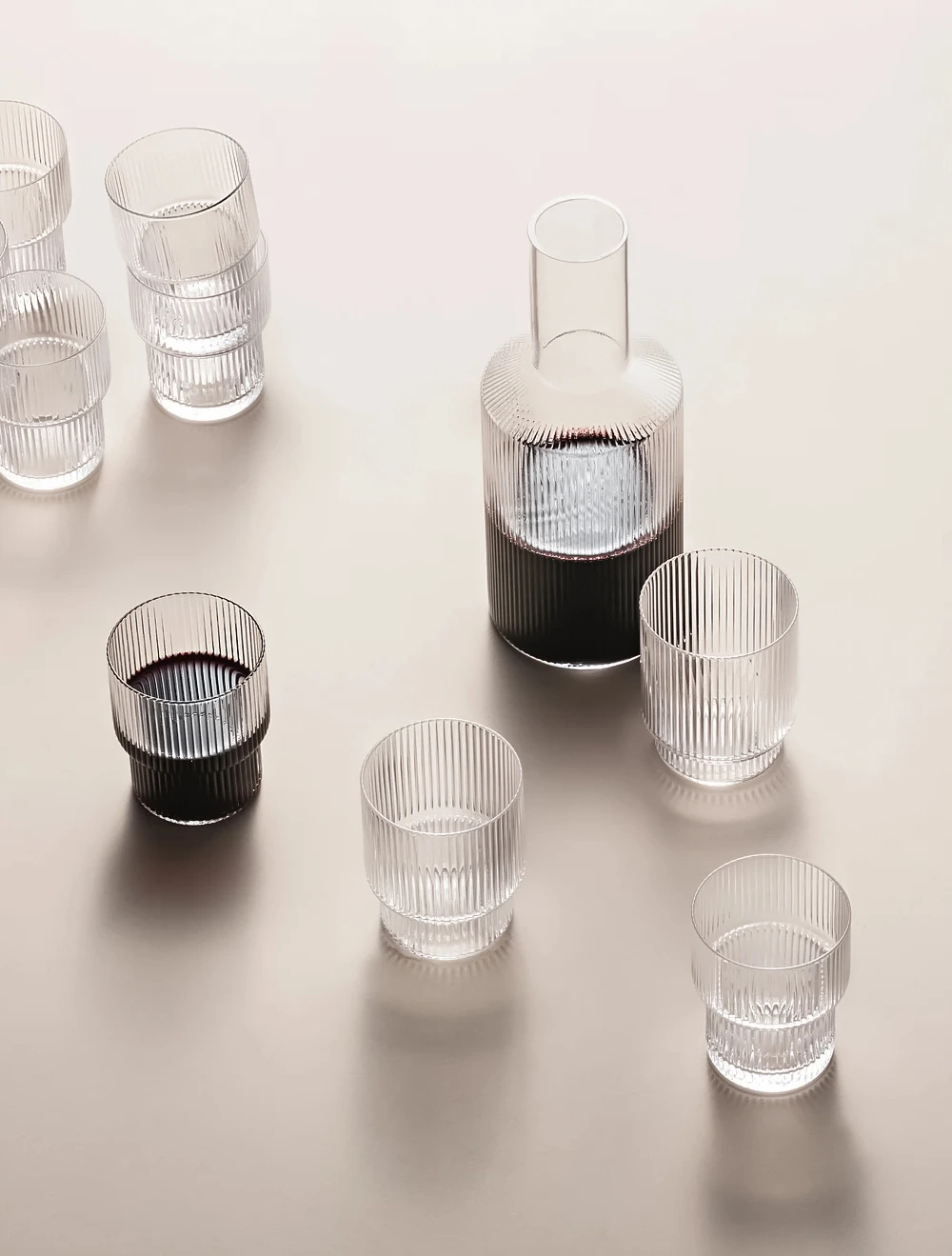 Набор из 4 стаканов для воды Ripple, 200 мл