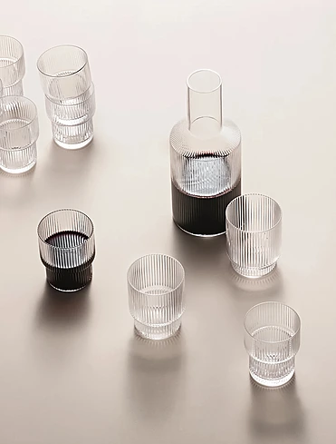 Набор из 4 стаканов для воды Ripple, 200 мл