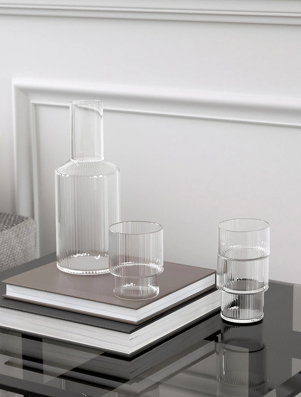 Набор из 4 стаканов для воды Ripple, 200 мл