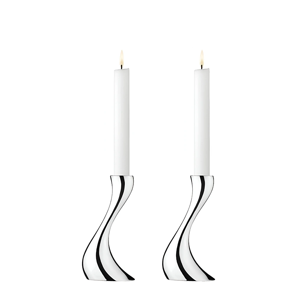 Набор из 2 подсвечников Cobra, 16 см от Georg Jensen