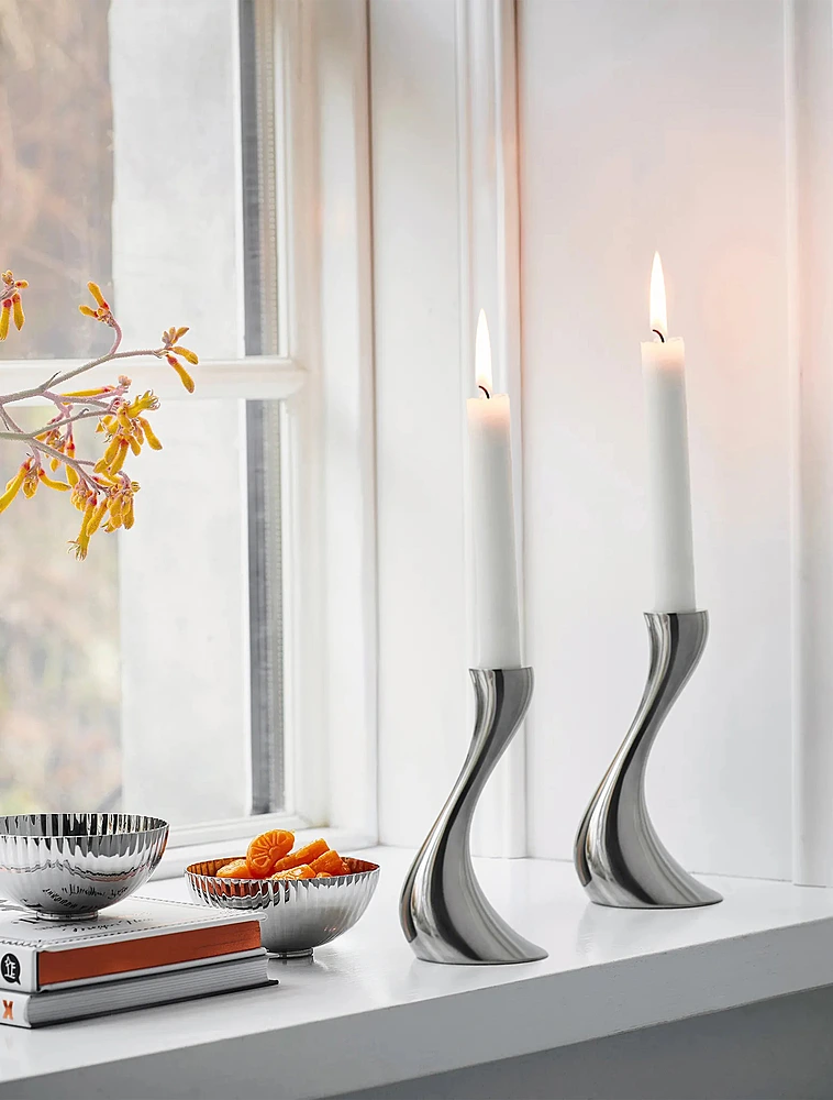 Набор из 2 подсвечников Cobra, 16 см от Georg Jensen