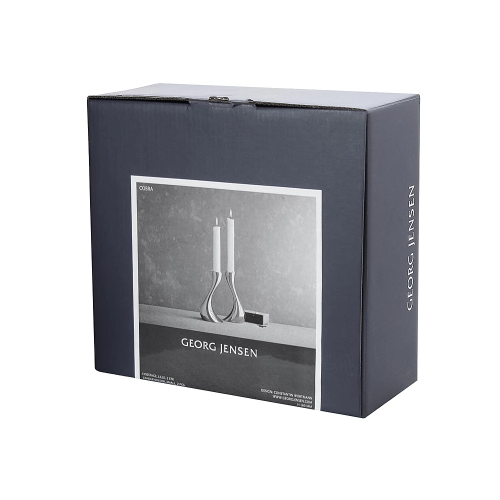 Набор из 2 подсвечников Cobra, 16 см от Georg Jensen