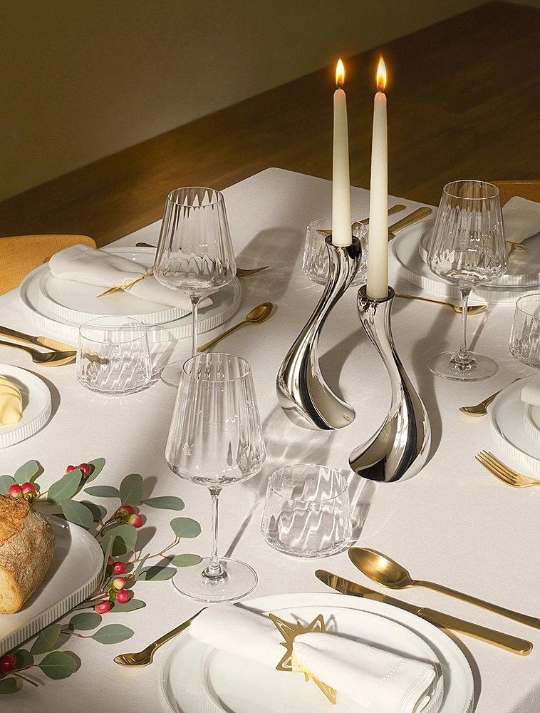 Набор из 2 подсвечников Cobra, 20 см от Georg Jensen