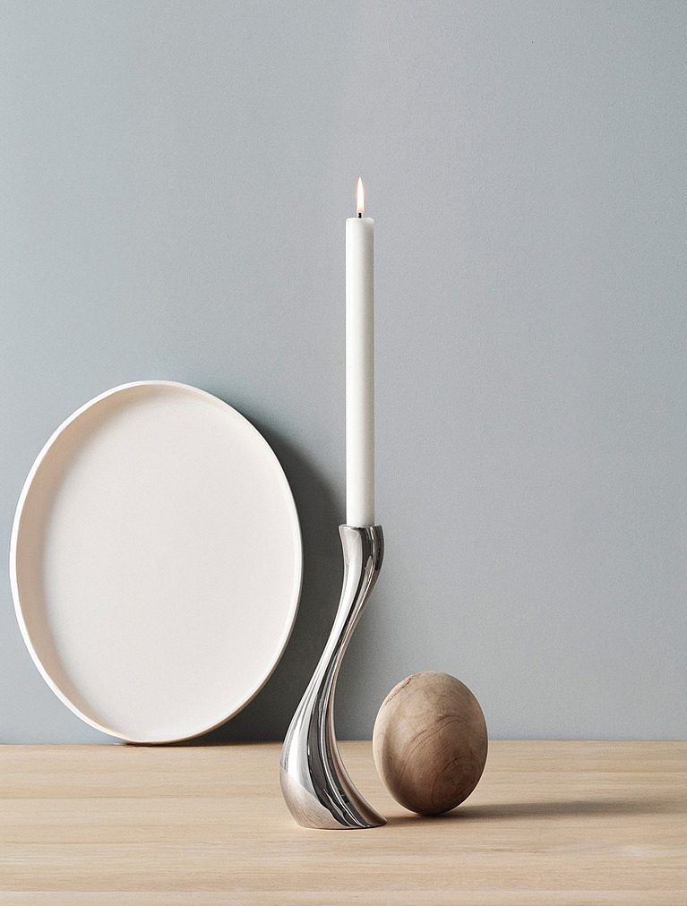 Набор из 2 подсвечников Cobra, 20 см от Georg Jensen