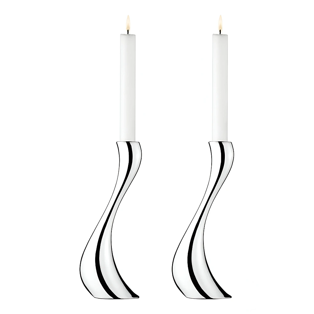 Набор из 2 подсвечников Cobra, 24 см от Georg Jensen