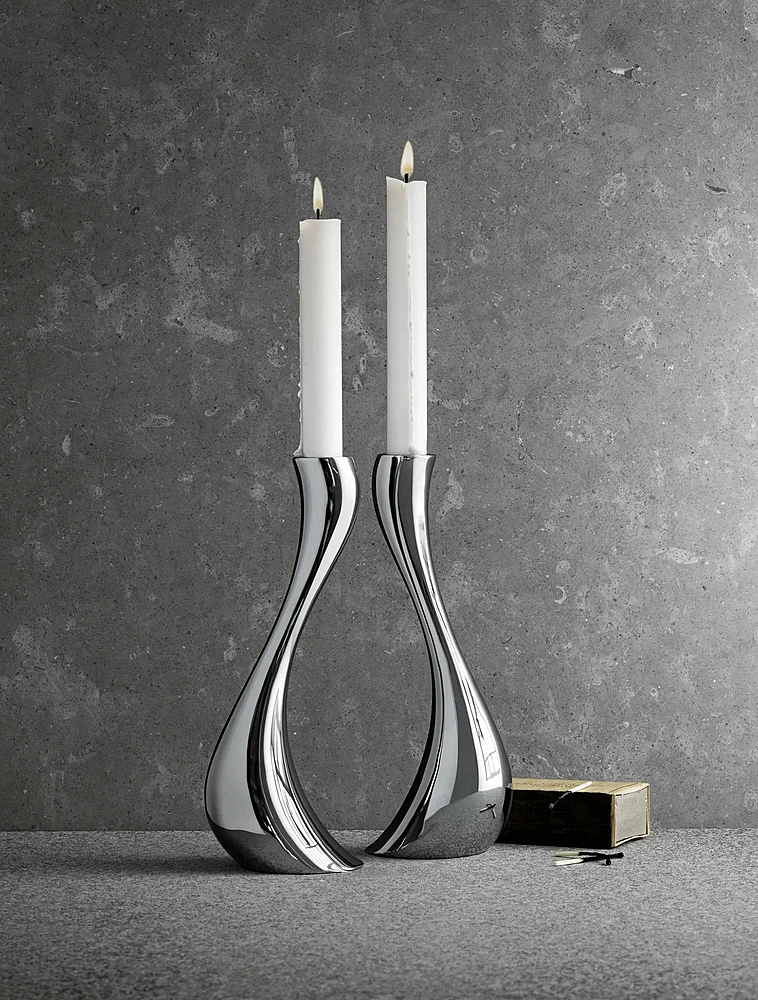 Набор из 2 подсвечников Cobra, 24 см от Georg Jensen