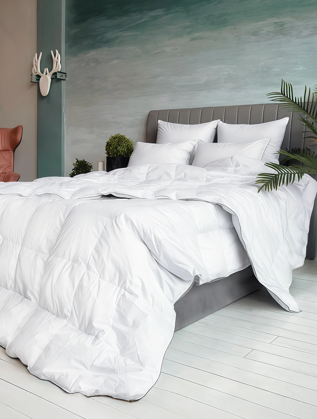 Всесезонное одеяло Gray Familie Down, 155x200 см