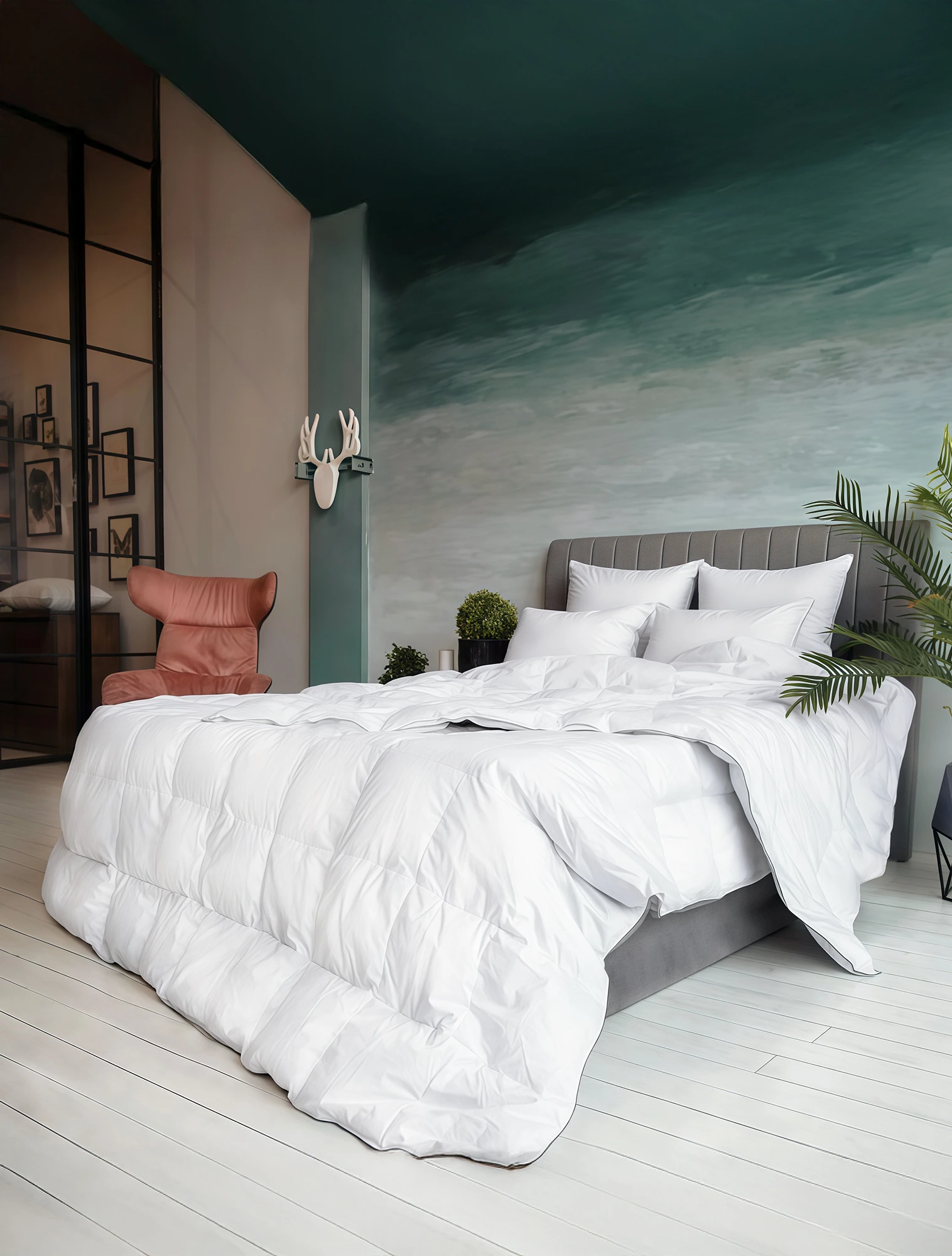 Всесезонное одеяло Gray Familie Down, 200x220 см