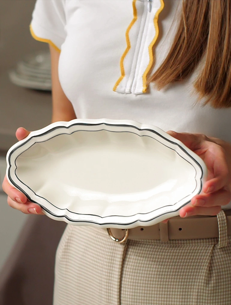 Плоское блюдо Filet Taupe, 26 см от Gien