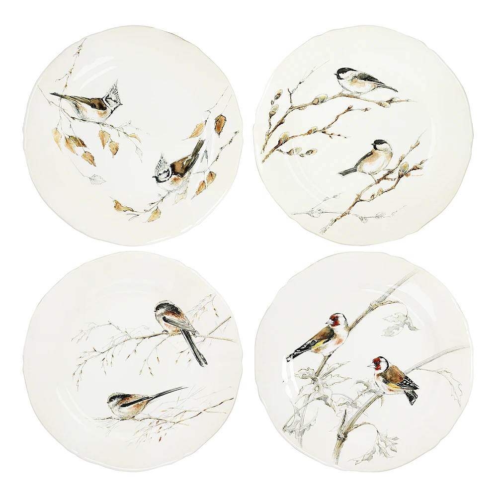 Набор из 4 закусочных тарелок Les Oiseaux De La Foret, 23 см от Gien