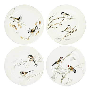 Набор из 4 закусочных тарелок Les Oiseaux De La Foret, 23 см
