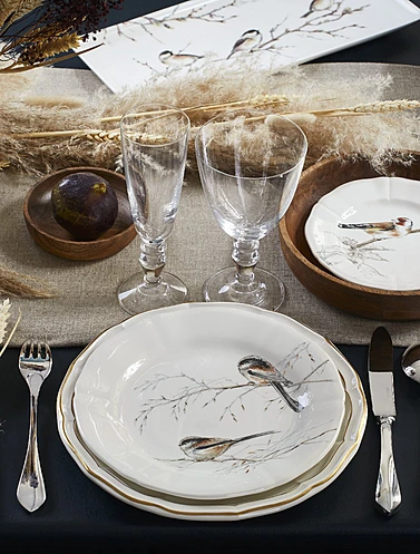 Набор из 4 закусочных тарелок Les Oiseaux De La Foret, 23 см