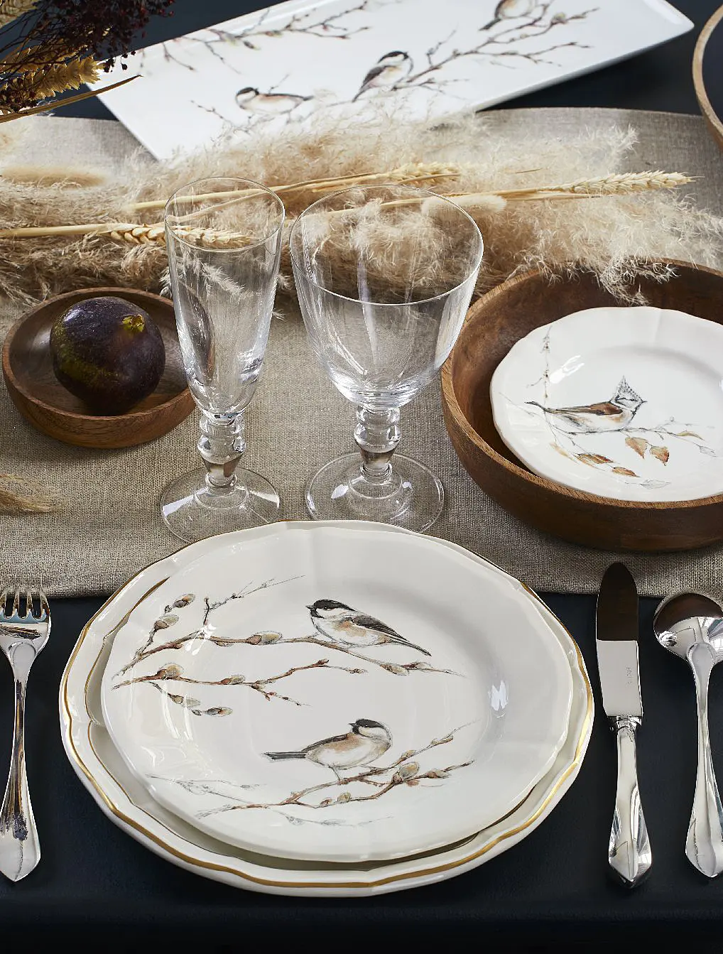 Набор из 4 закусочных тарелок Les Oiseaux De La Foret, 23 см