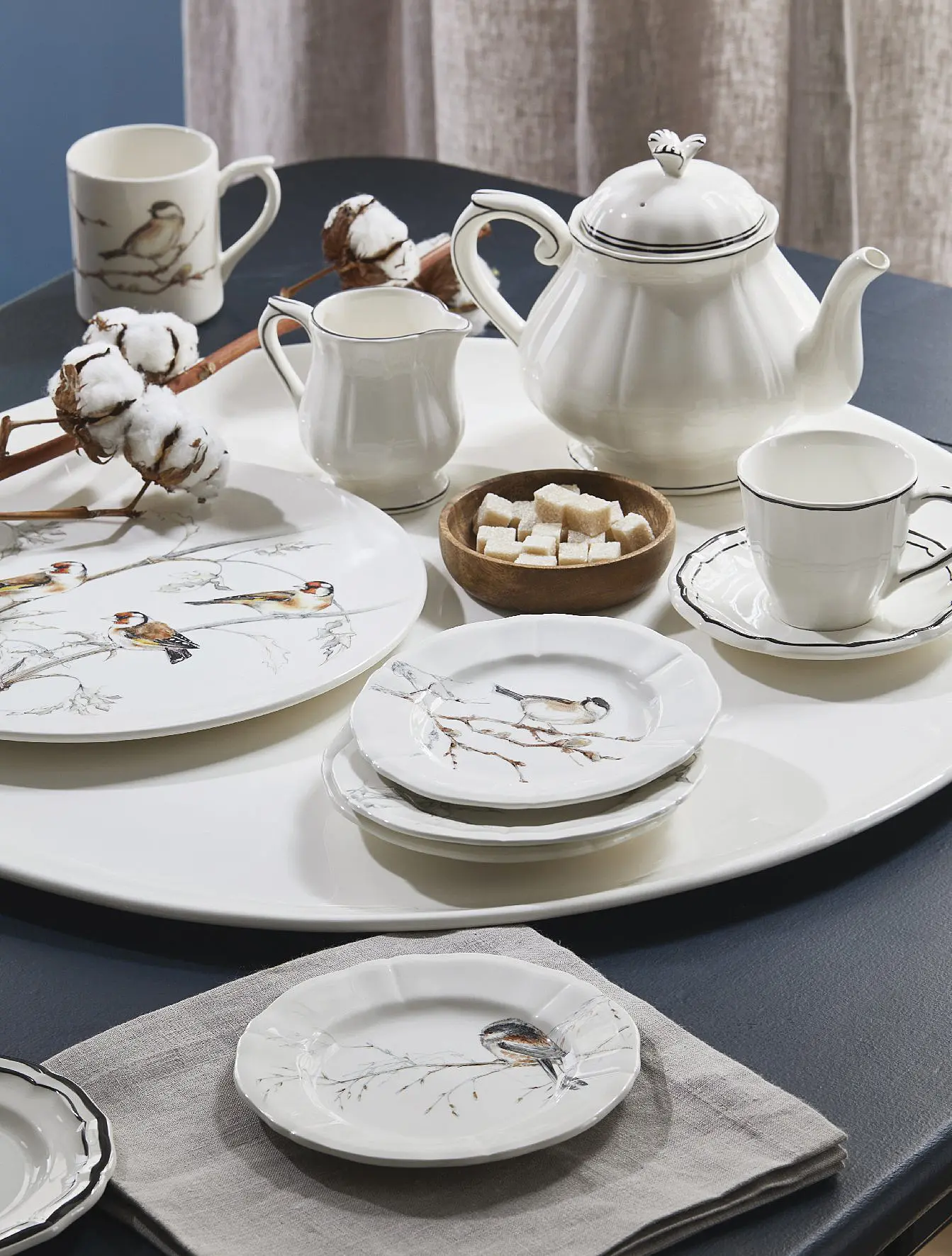 Набор из 4 пирожковых тарелок Les Oiseaux De La Foret, 16,5 см