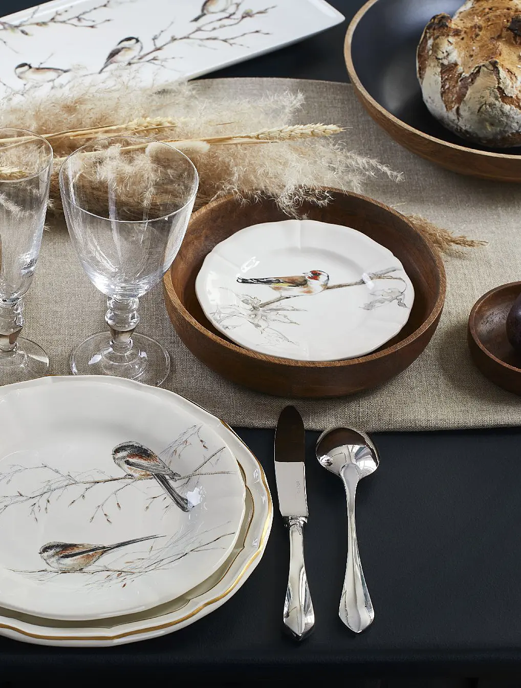 Набор из 4 пирожковых тарелок Les Oiseaux De La Foret, 16,5 см