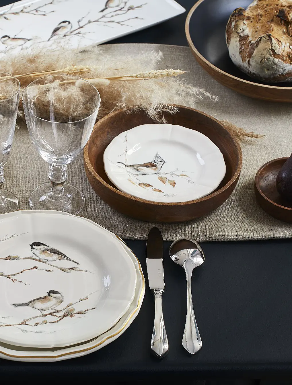 Набор из 4 пирожковых тарелок Les Oiseaux De La Foret, 16,5 см