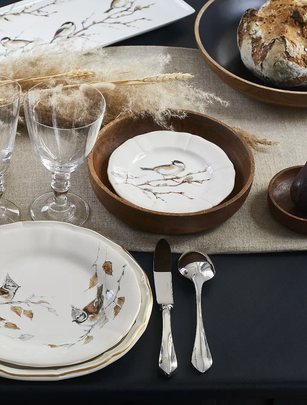 Набор из 4 пирожковых тарелок Les Oiseaux De La Foret, 16,5 см