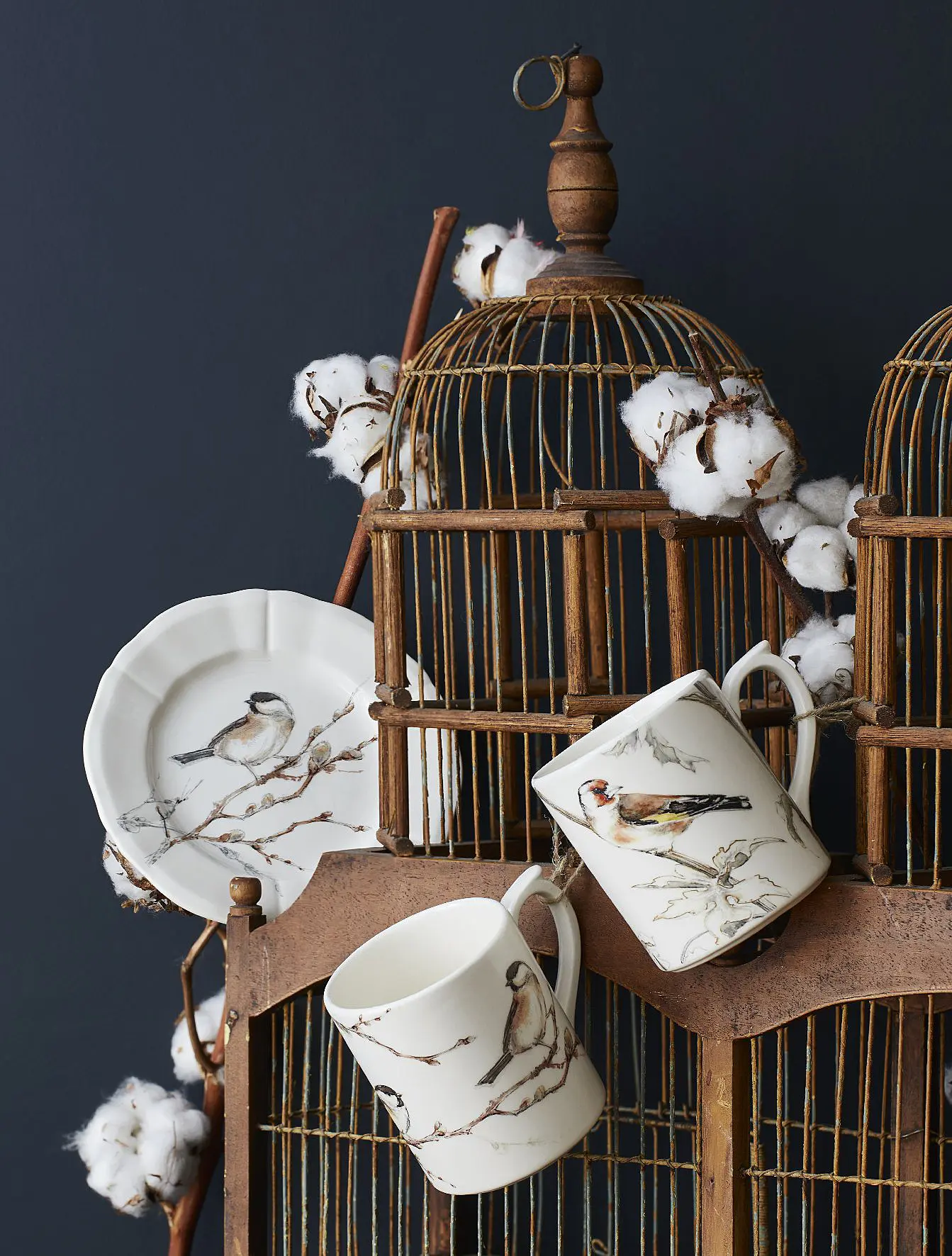 Набор из 4 пирожковых тарелок Les Oiseaux De La Foret, 16,5 см