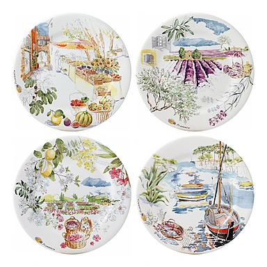 Набор из 4 закусочных тарелок Provence, 22 см