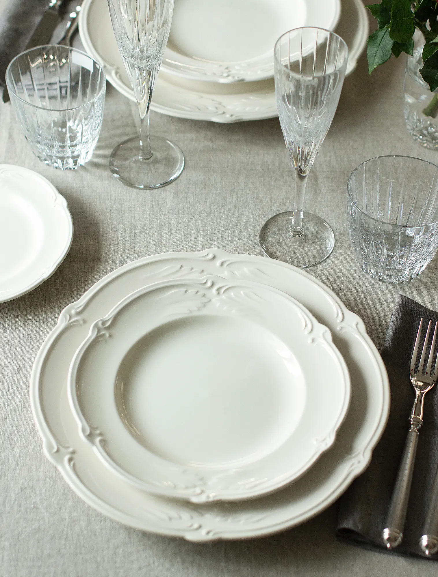Закусочная тарелка Rocaille Blanc, 22,5 см