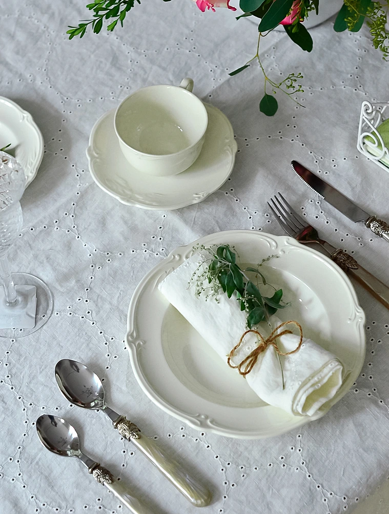 Суповая тарелка Rocaille Blanc, 22,5 см от Gien