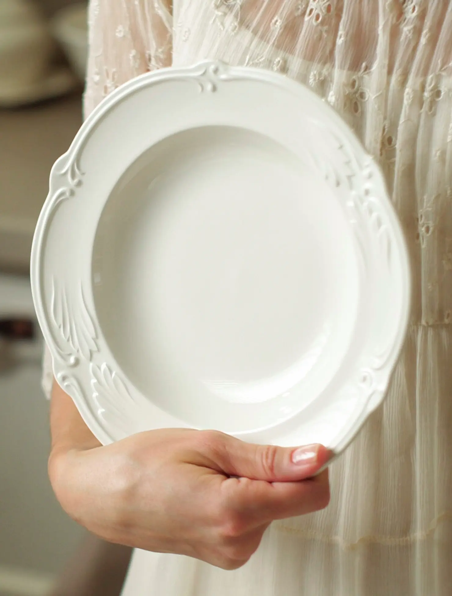 Суповая тарелка Rocaille Blanc, 22,5 см