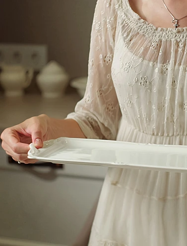 Плоское блюдо Rocaille Blanc, 39 см