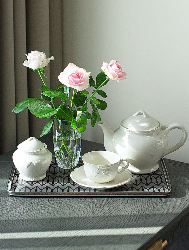 Чайная пара Rocaille Blanc, 180 мл от Gien