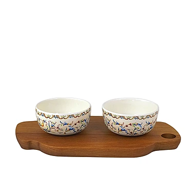 Набор из 2 чаш на подносе Toscana
