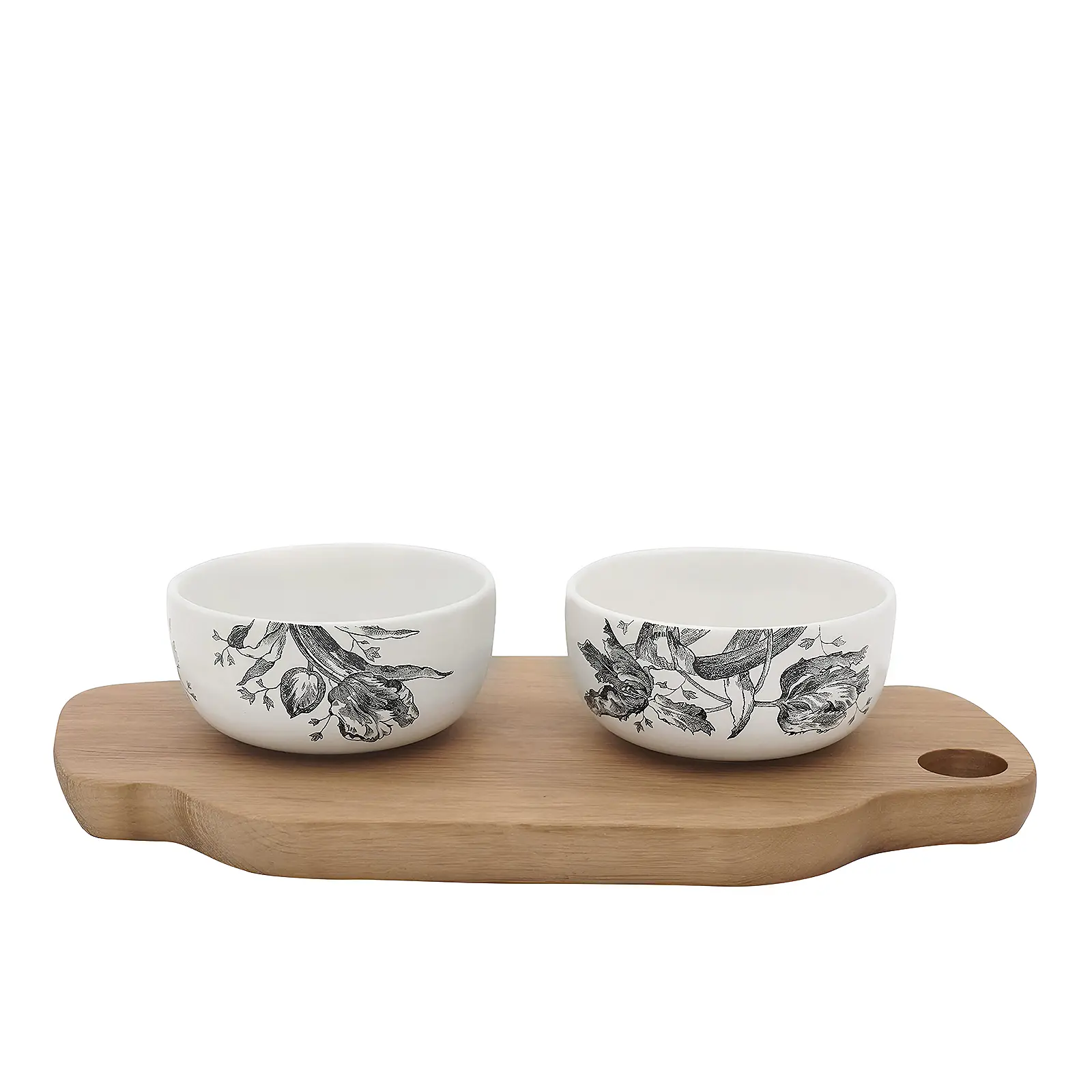 Набор из 2 чаш на подносе Tulipes Noires