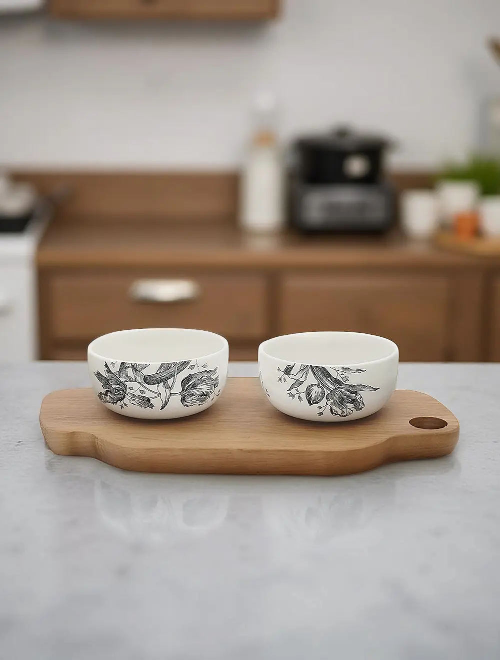 Набор из 2 чаш на подносе Tulipes Noires