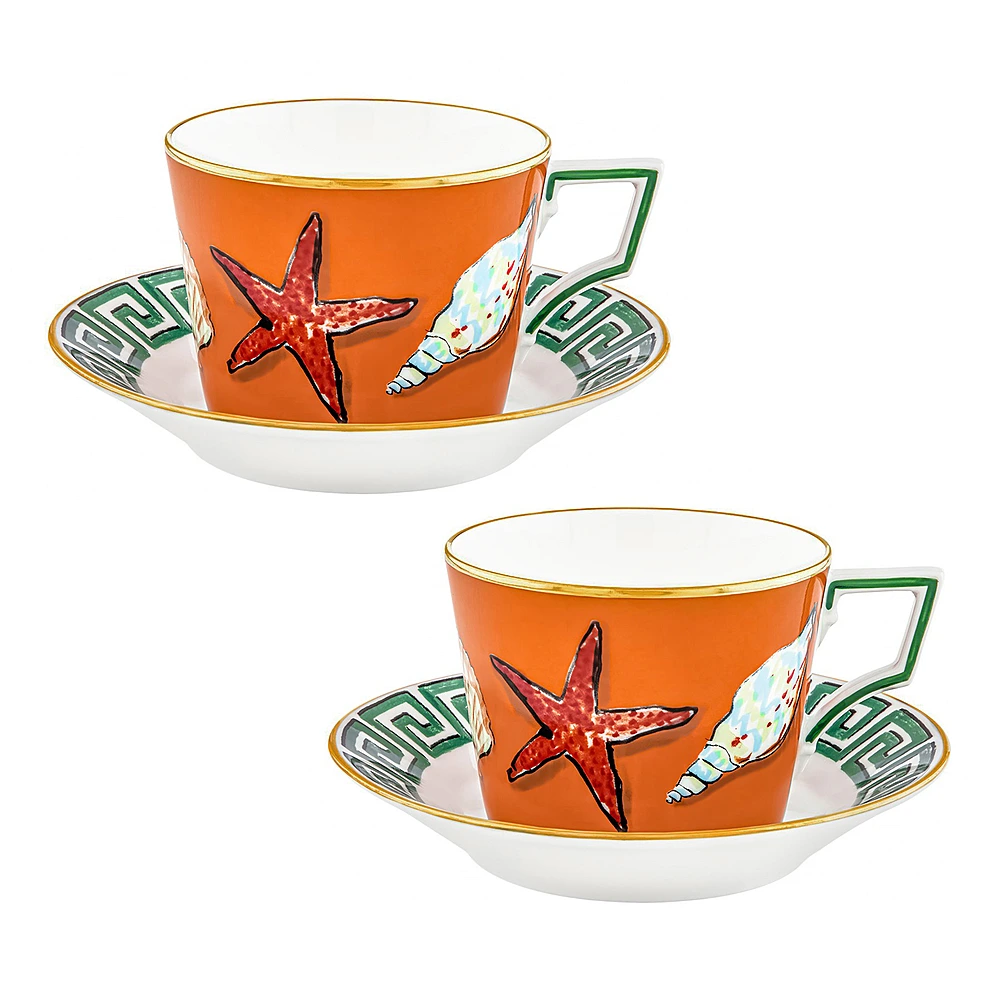 Набор из 2 чайных пар Il Viaggio Di Nettuno от Ginori 1735