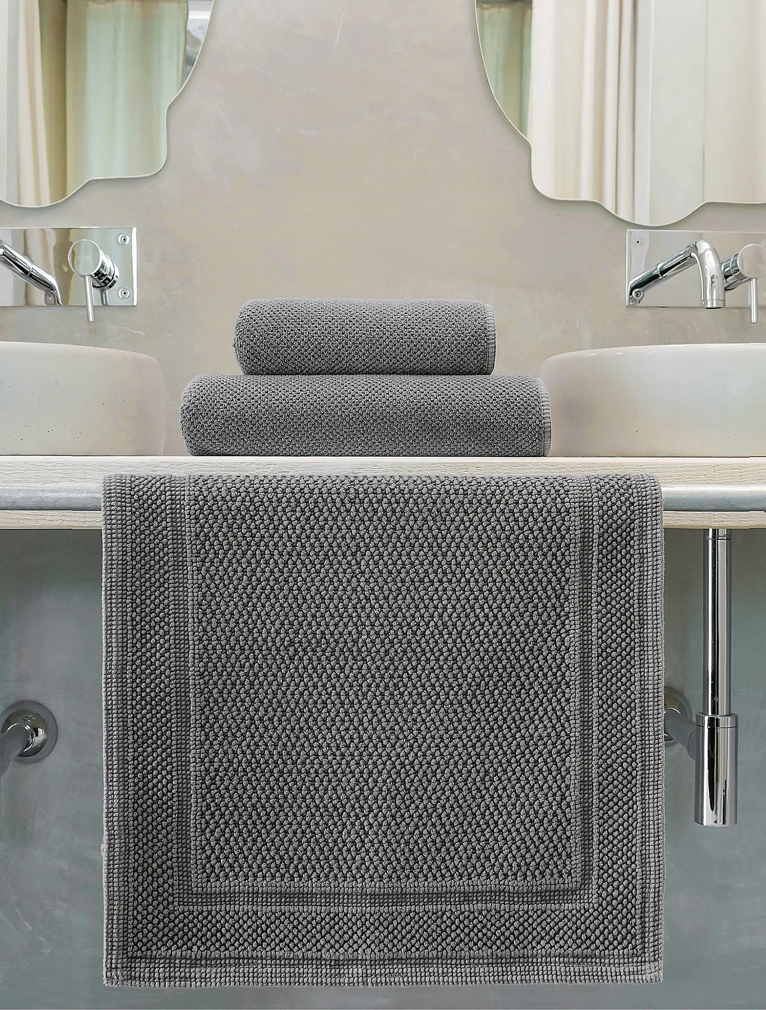 Полотенце Bee Waffle Steel, 30x50 см