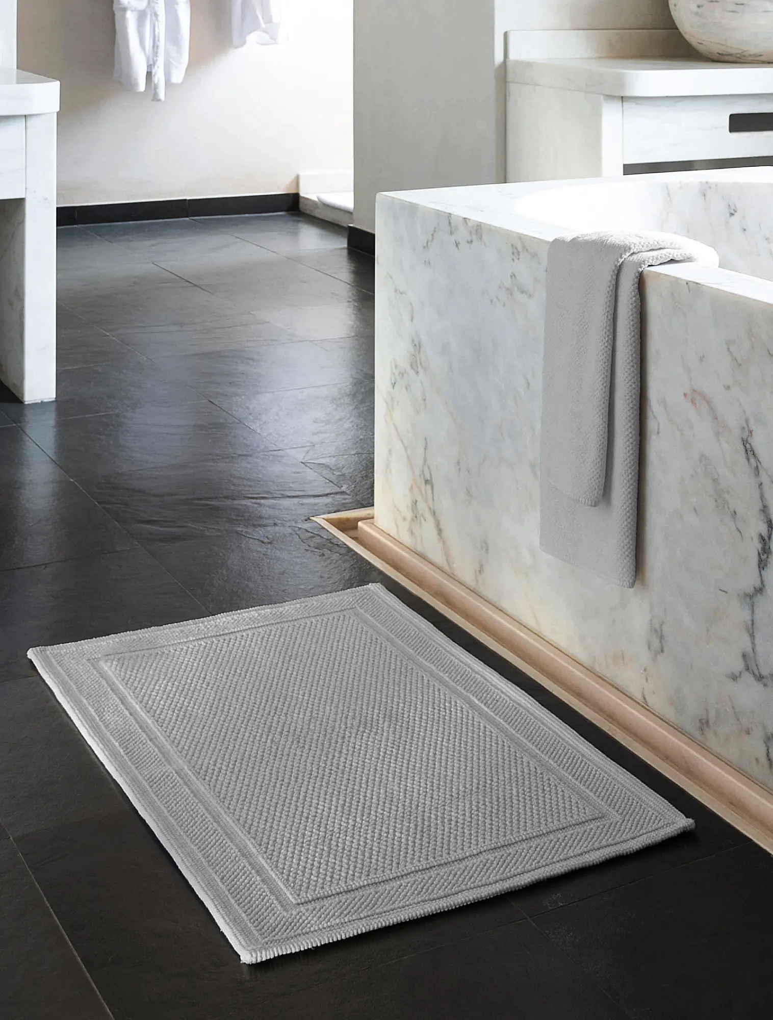 Коврик для ванной Bee Waffle Silver, 50x80 см