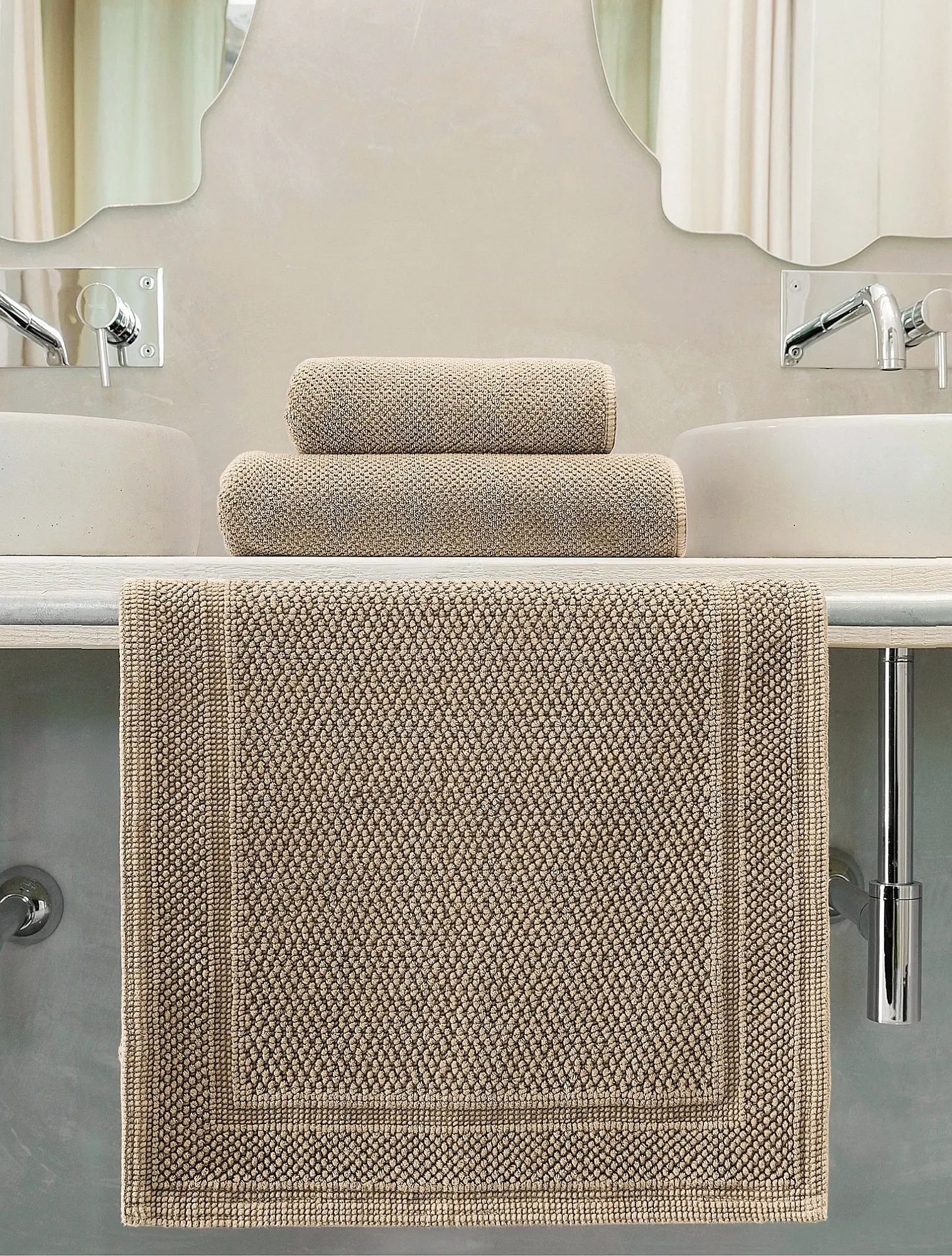 Коврик для ванной Bee Waffle Stone, 50x80 см