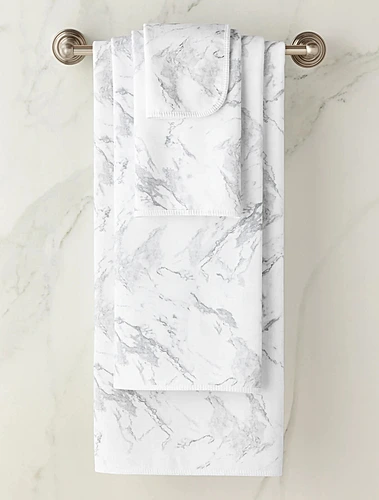 Полотенце Mabel Silver/White, 50x100 см