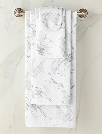 Полотенце Mabel Silver/White, 70x140 см