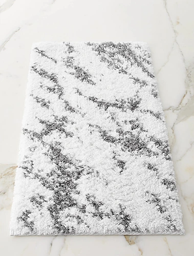 Коврик для ванной Mabel Silver/White, 50x80 см