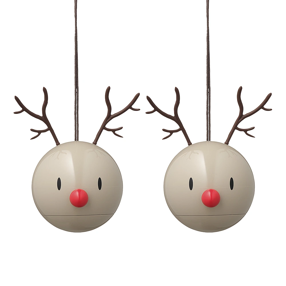 Набор из 2 ёлочных игрушек Reindeer Bumble, 8 см от Hoptimist
