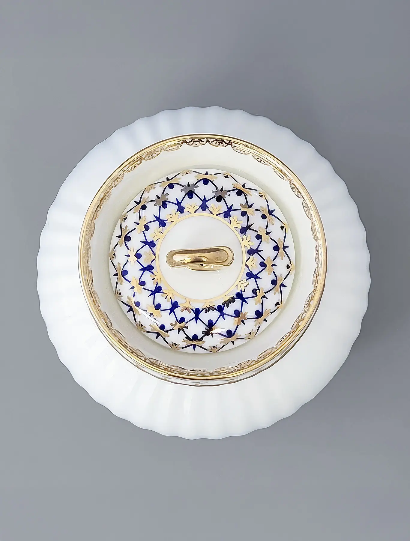 Сахарница Кобальтовая сетка, 390 мл