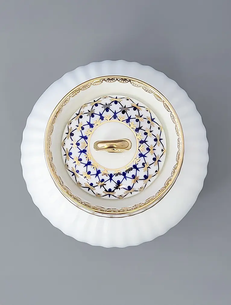 Сахарница Кобальтовая сетка, 390 мл от Императорский фарфоровый завод