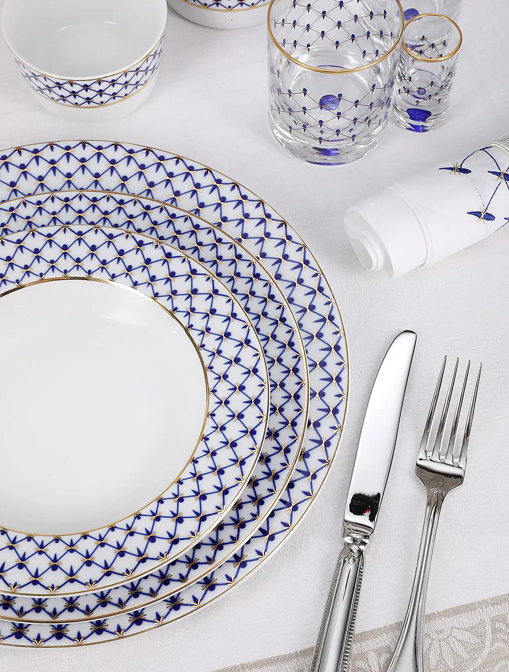 Закусочная тарелка Кобальтовая сетка, 20 см