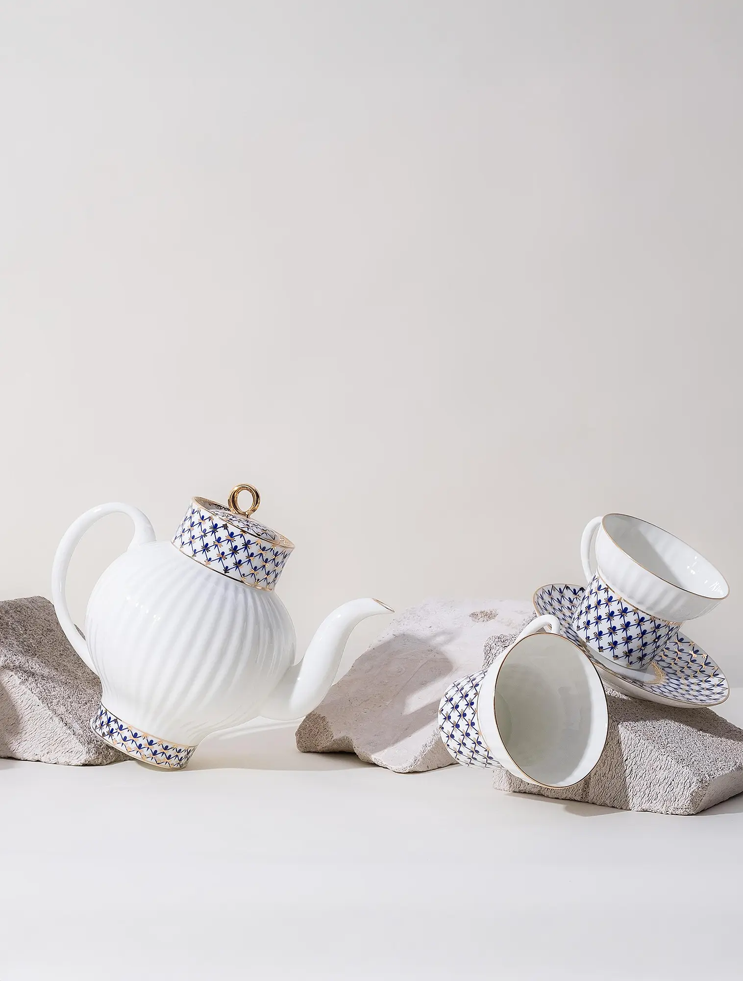 Кофейная пара Кобальтовая сетка, 155 мл