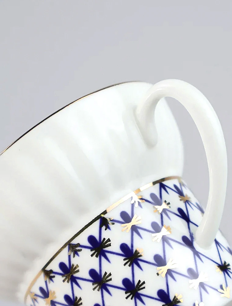 Кофейная пара Кобальтовая сетка, 155 мл от Императорский фарфоровый завод