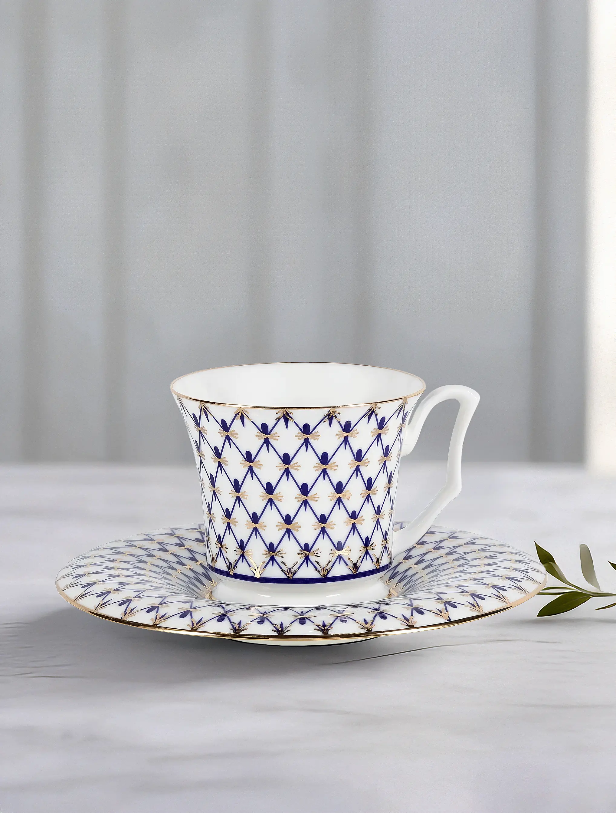 Кофейная пара Кобальтовая сетка, 145 мл